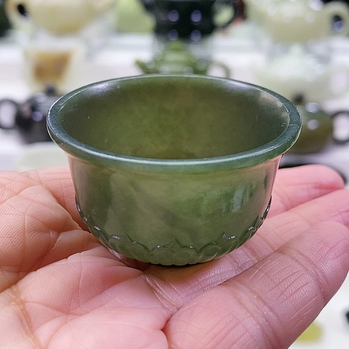 未镶嵌和田玉挂件茶杯30m l