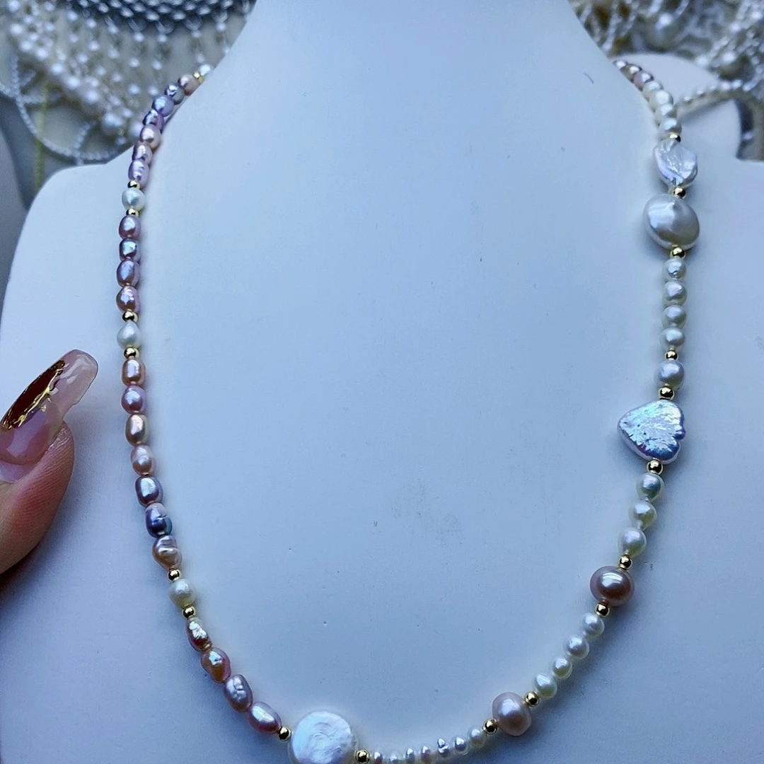 淡水珍珠颈饰银S925镶嵌