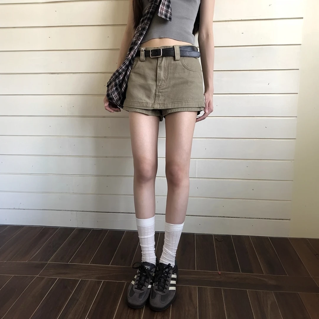 美式复古牛仔半身裙女2025新款夏季a字裙子包臀高腰显瘦短裙小众