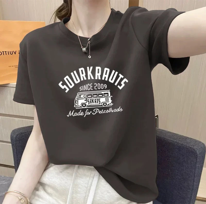 T恤女秋装新款大码打底衫胖妹妹显瘦遮肚子休闲正肩宽松上衣