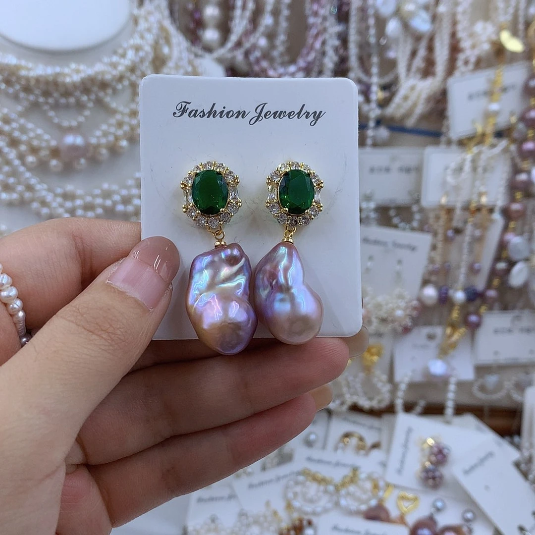 项链银S925镶嵌淡水珍珠