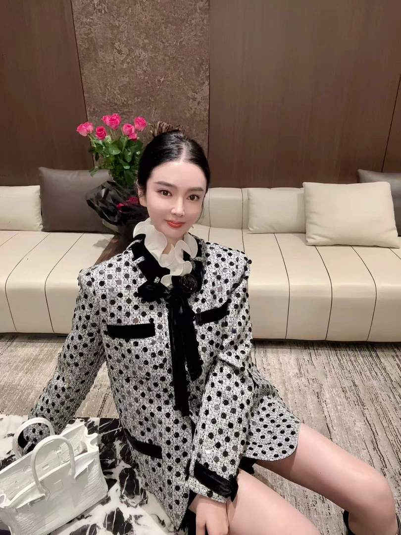 DL乐乐家【圣德罗佩】轻奢法式高级感洋气修身气质重工秋冬西服外套