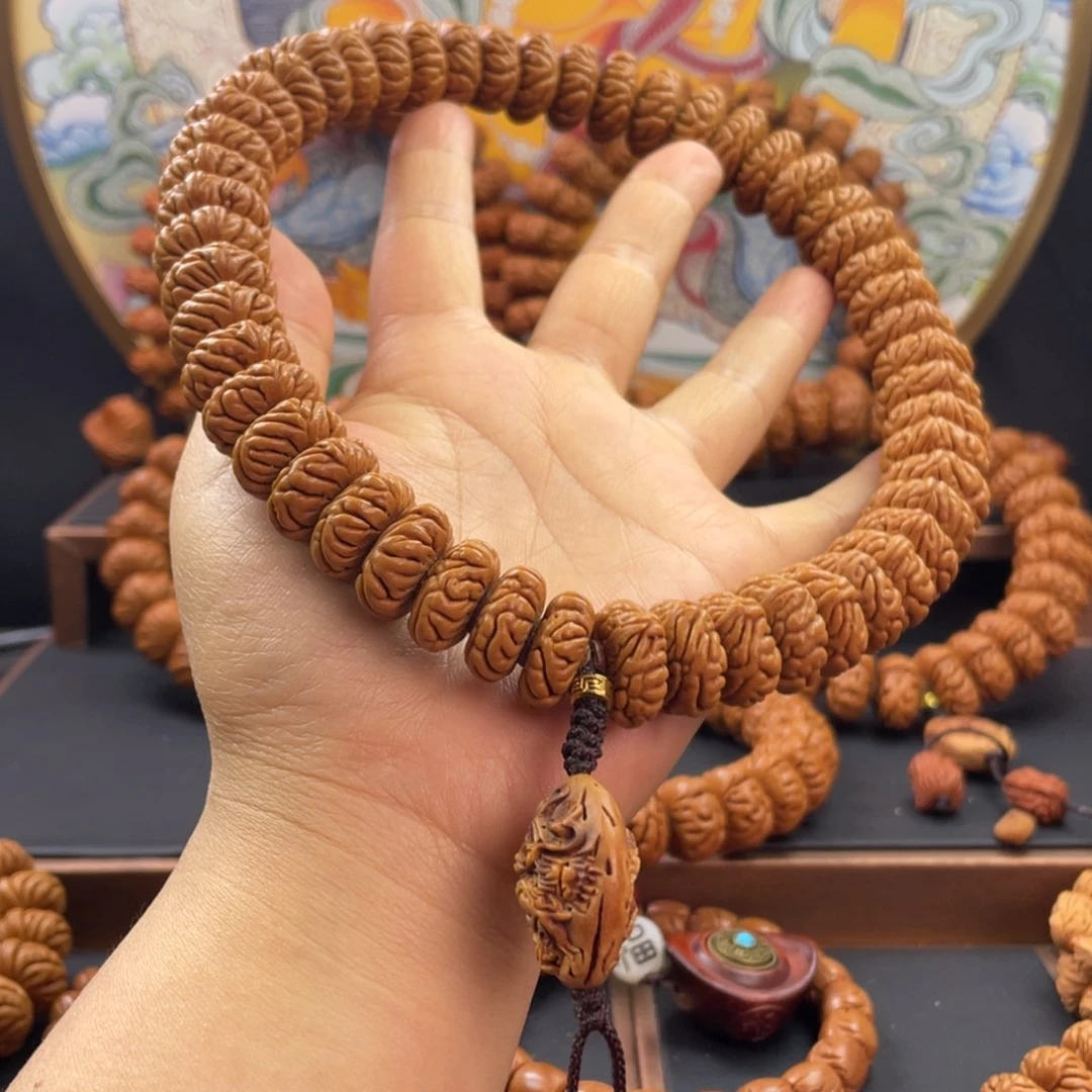 桃核手串大*龙纹桃核祥云