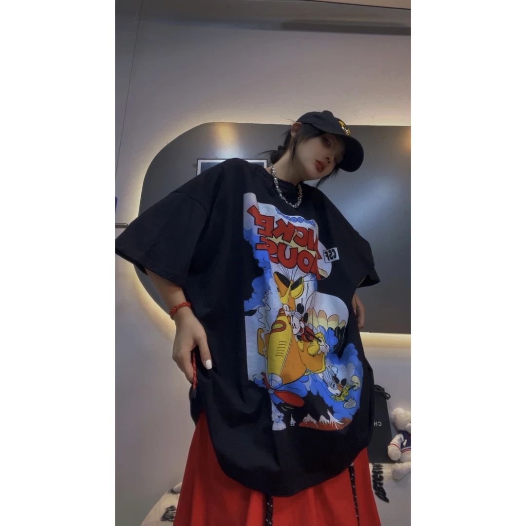 Laurine原创宽松慵懒韩版米奇T恤