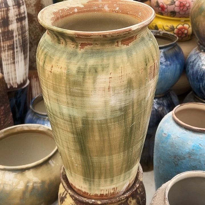 景德镇精品花盆栽适合口15高30