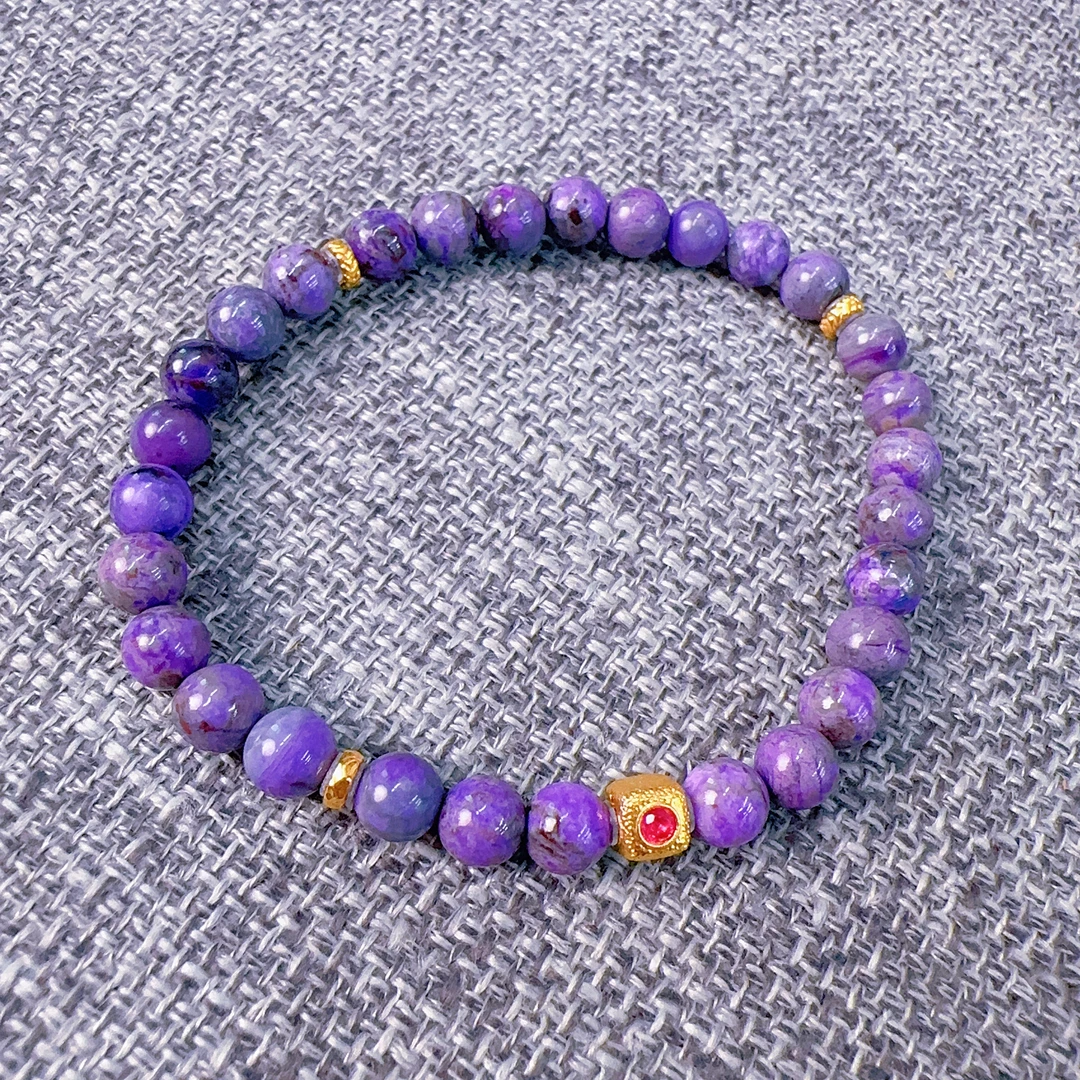 7226舒俱来泥地樱花圆珠手串6mm多样性发其一