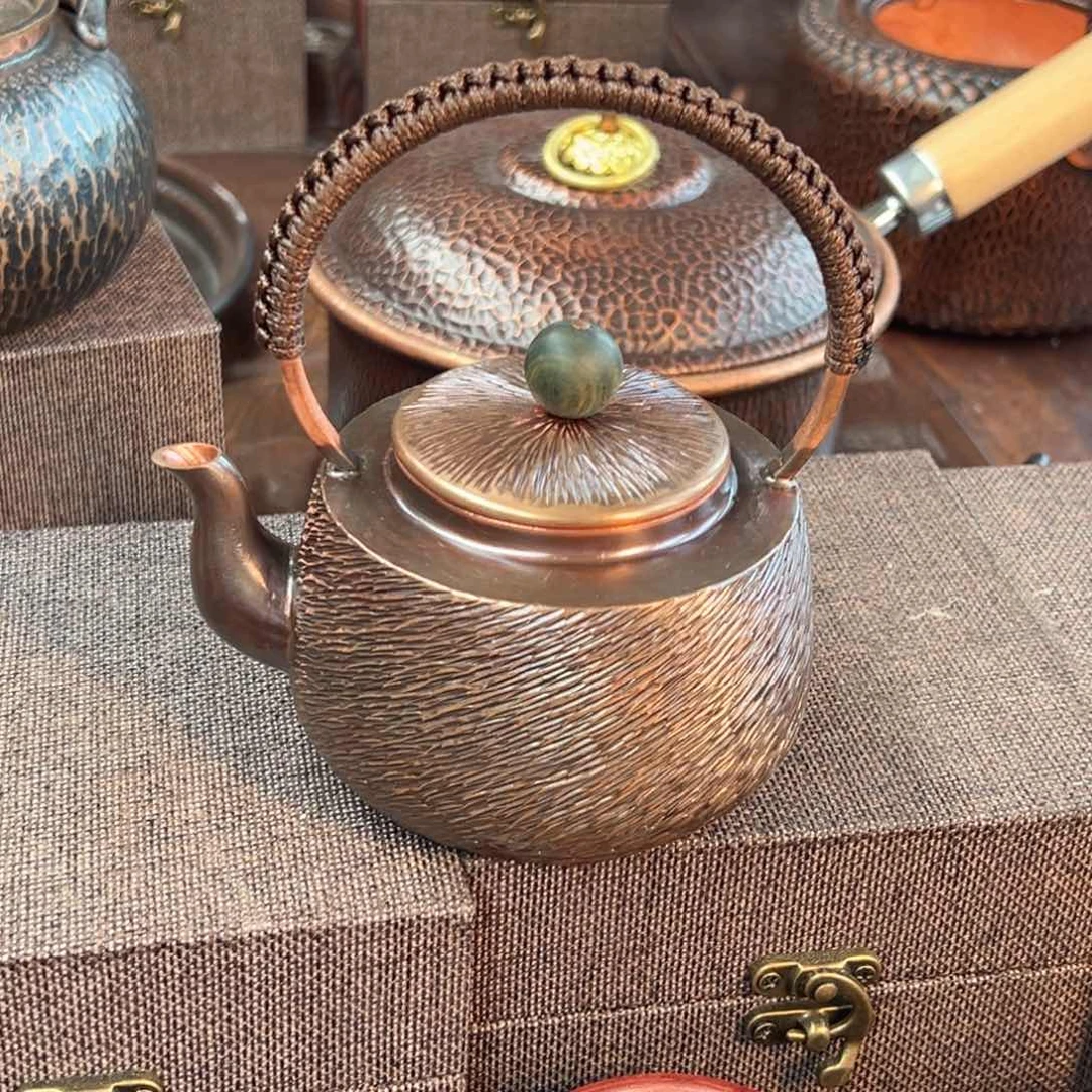 提手横纹壶手工制作复古