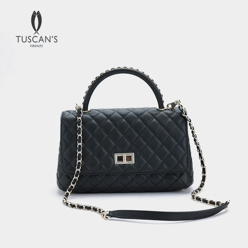 TUSCAN'S经典百搭单肩包菱格手提包憨豆包时代双鱼