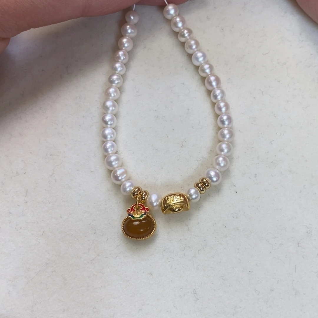 淡水珍珠手链未镶嵌不****）