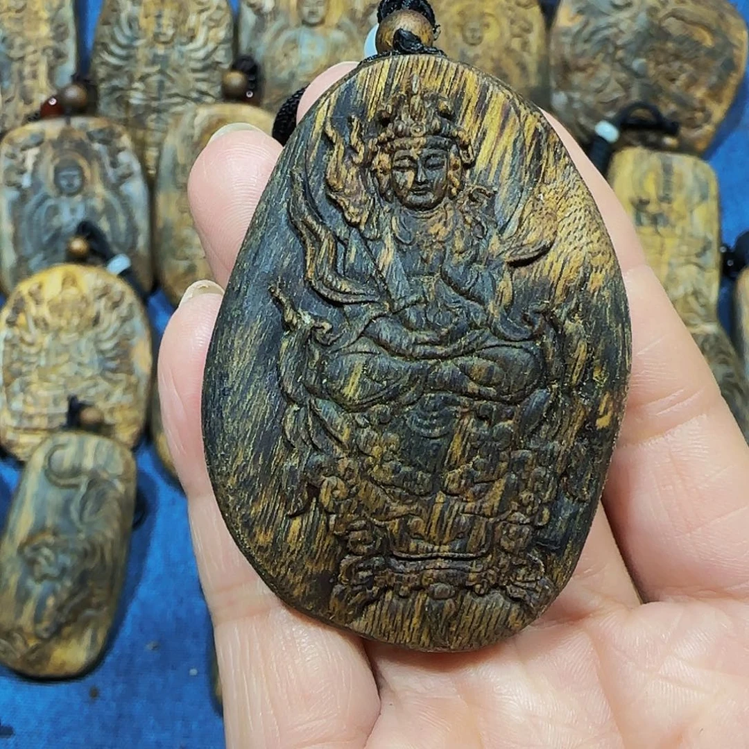 沉香沉香碎屑海南沉香奇楠文殊菩萨20带绳