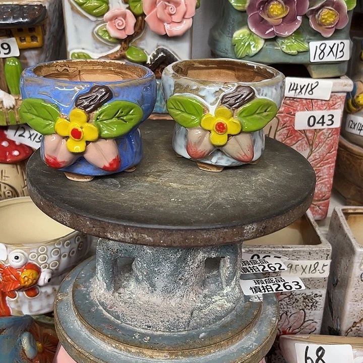 粗陶材质多肉花盆