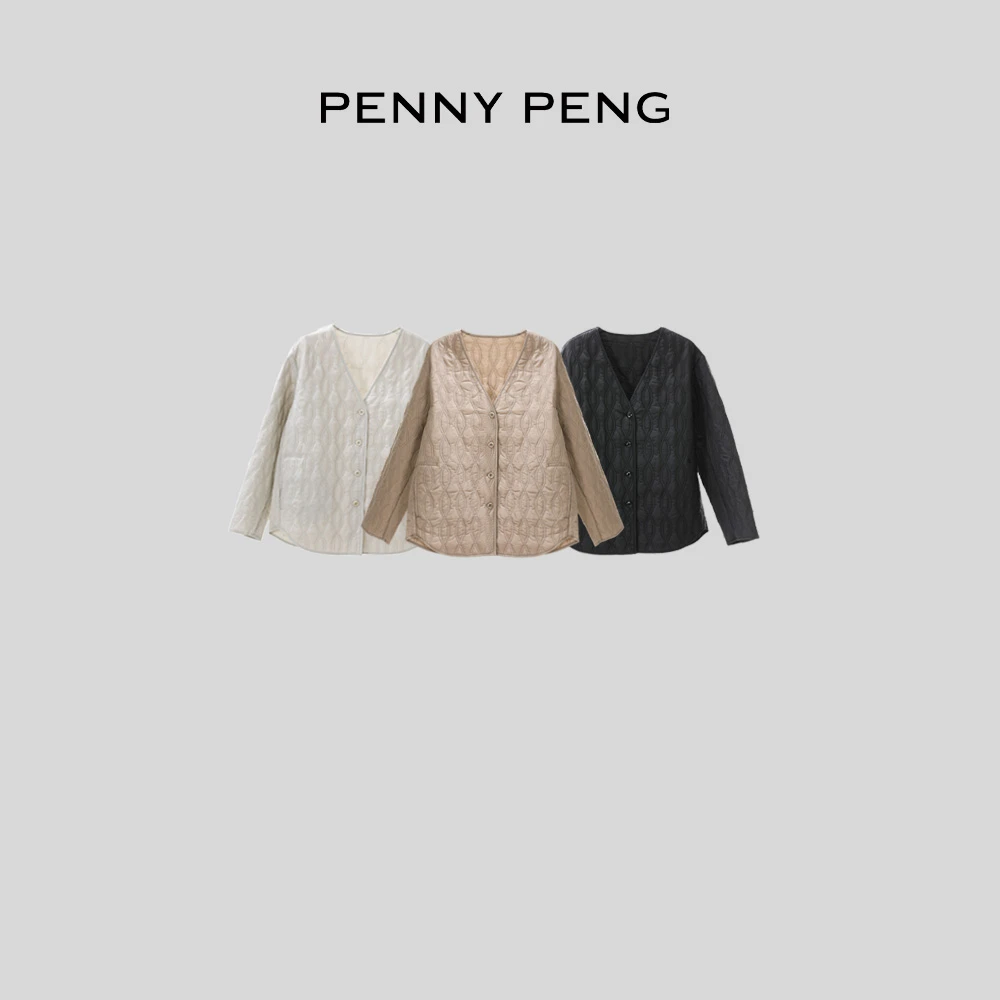 PENNYPENG醒春集 三色菱格轻便驼绒背心棉服外套 DG01167/DG01168