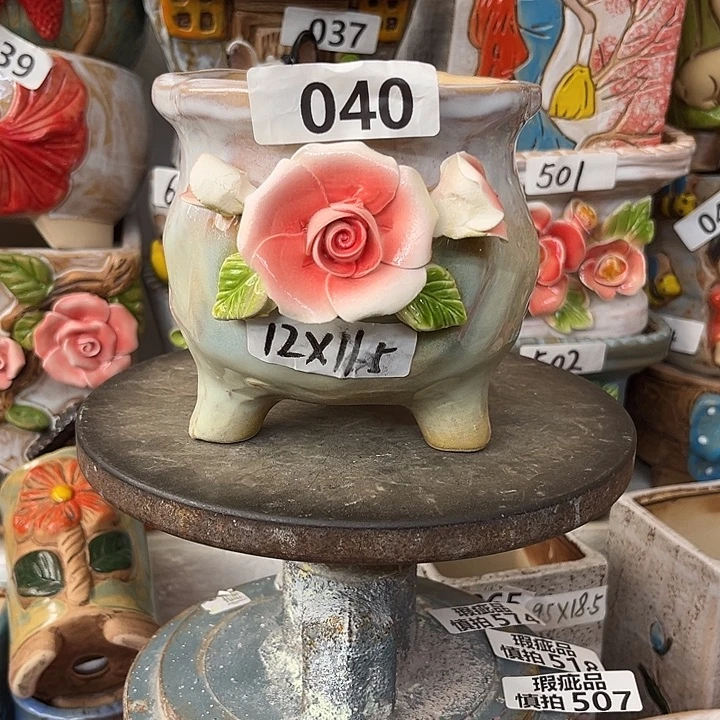 粗陶材质多肉花盆