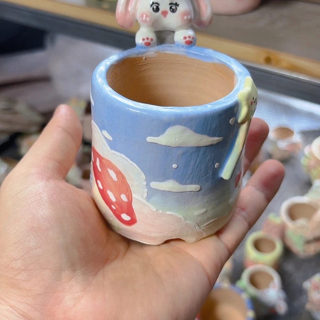 老梧家的手工陶瓷多肉花盆