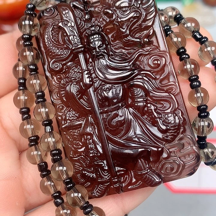 黑曜岩未镶嵌颈饰玉**主