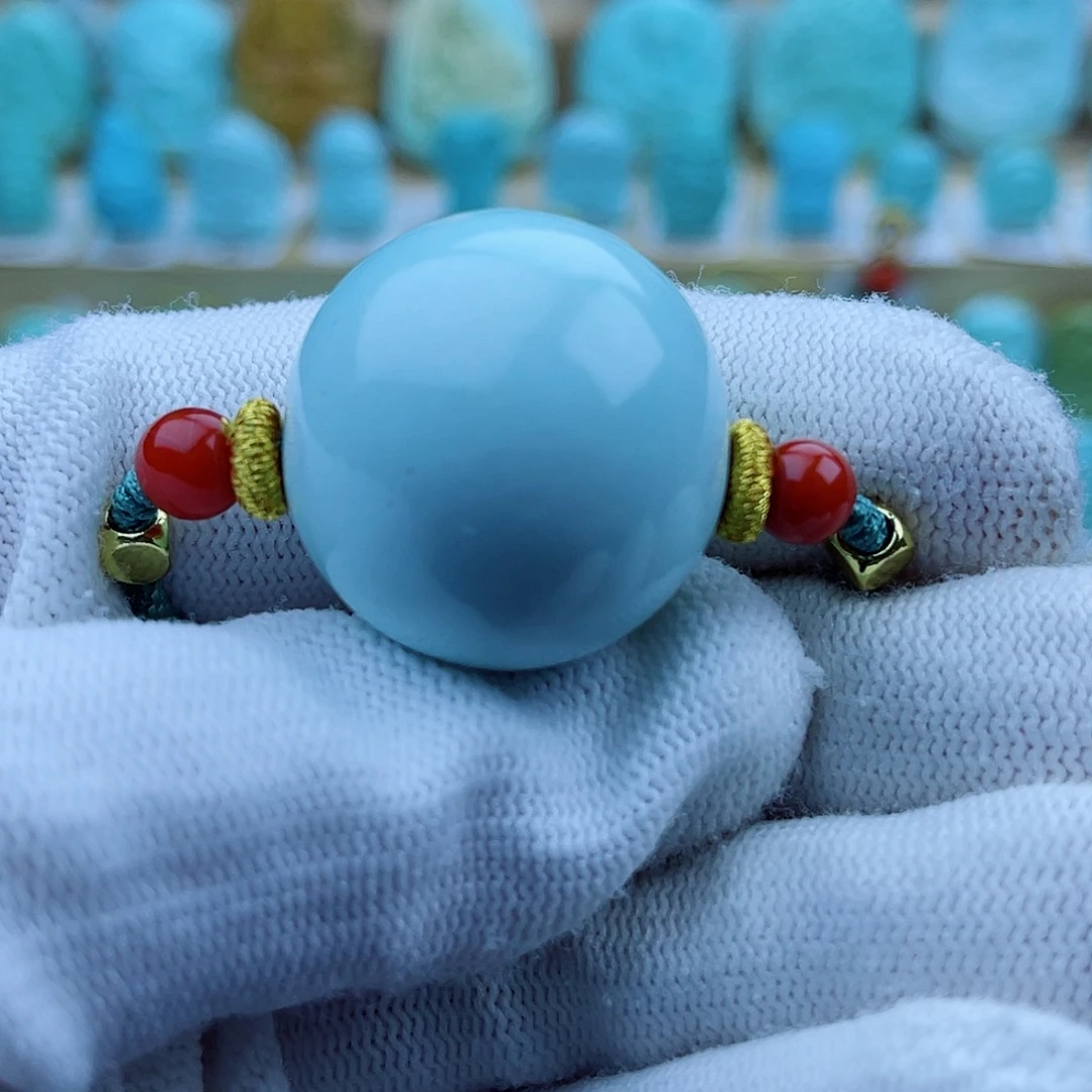 未镶嵌绿松石珠宝奇石26mm