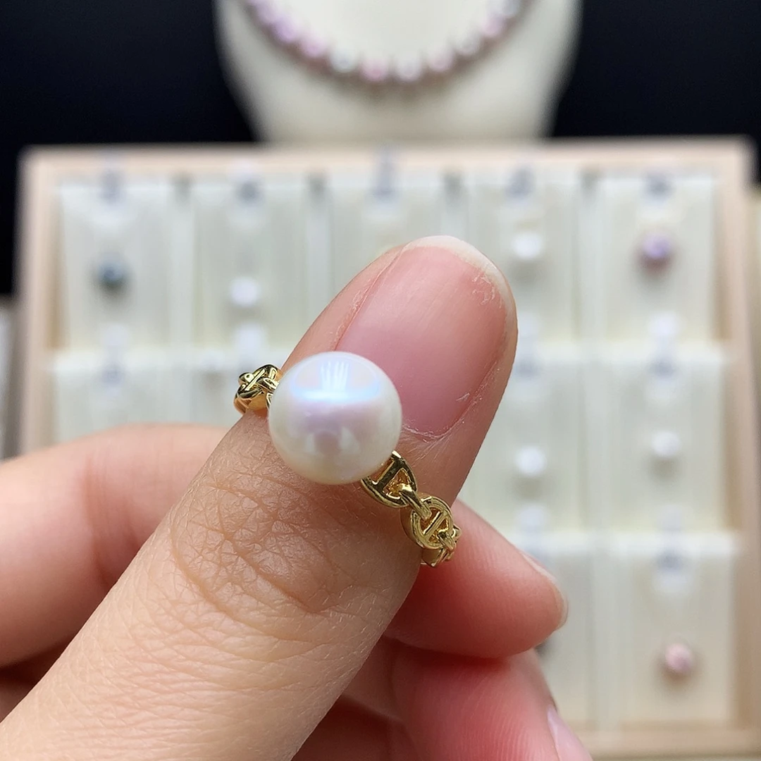 颈饰合金淡水珍珠