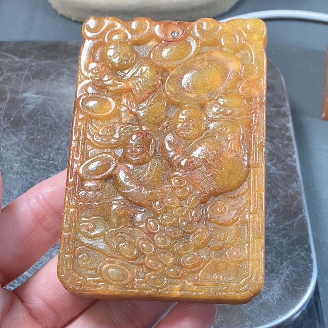 和田玉未镶嵌挂件