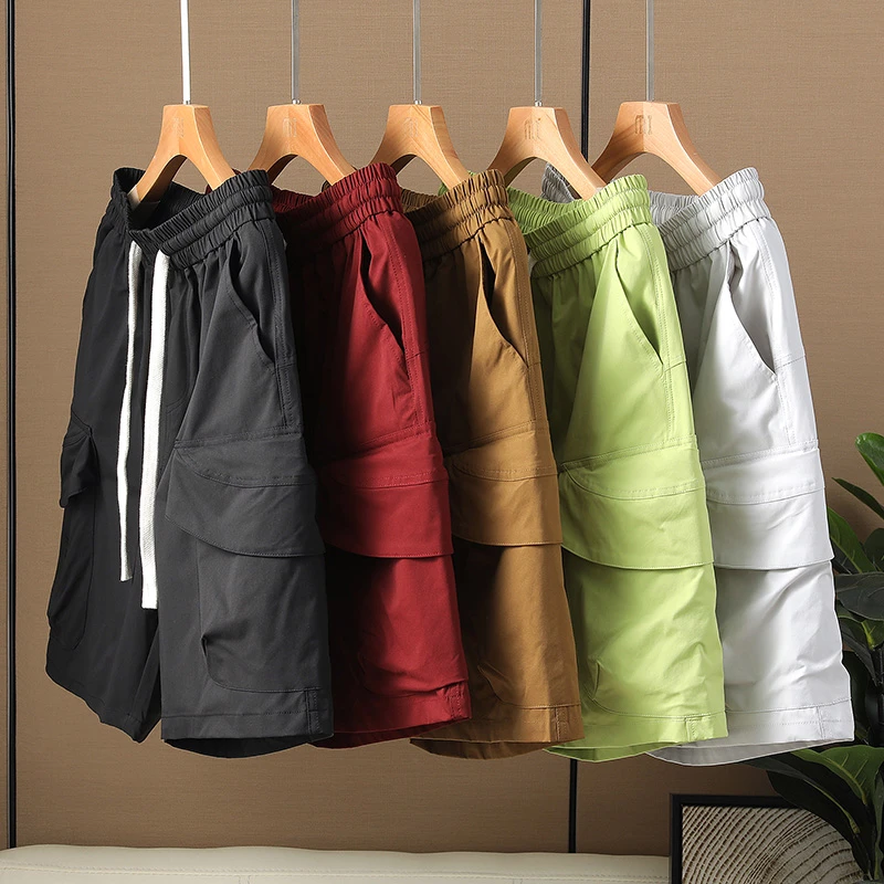 夏季薄款宽松运动速干工装短裤男士2025新款外穿凉感五分裤中裤子