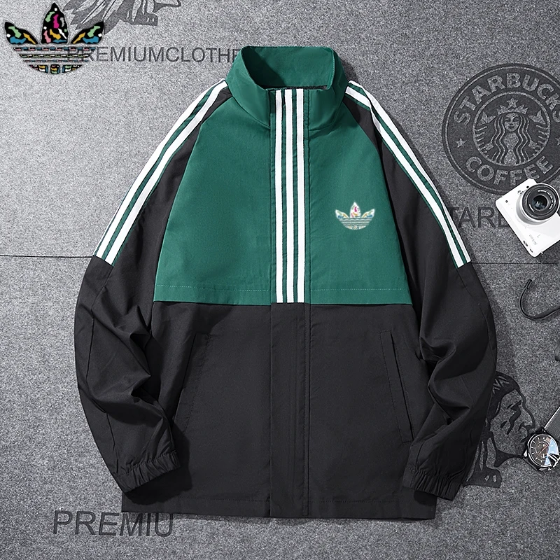 【官方奥特莱斯】品牌折扣 立领拉链跑步运动夹克春秋季青少年外套