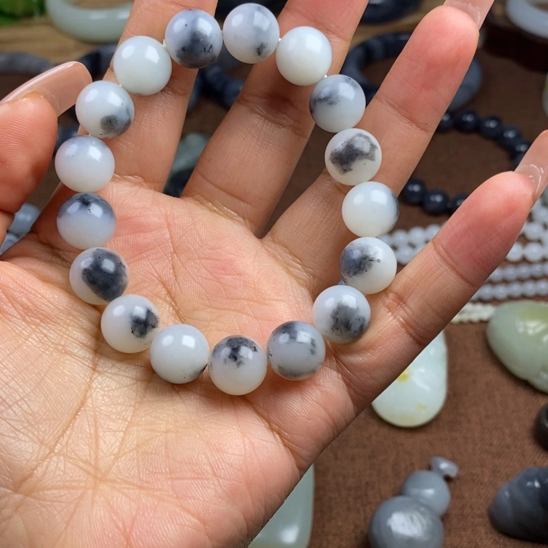 钢***律和田玉未镶嵌颈饰