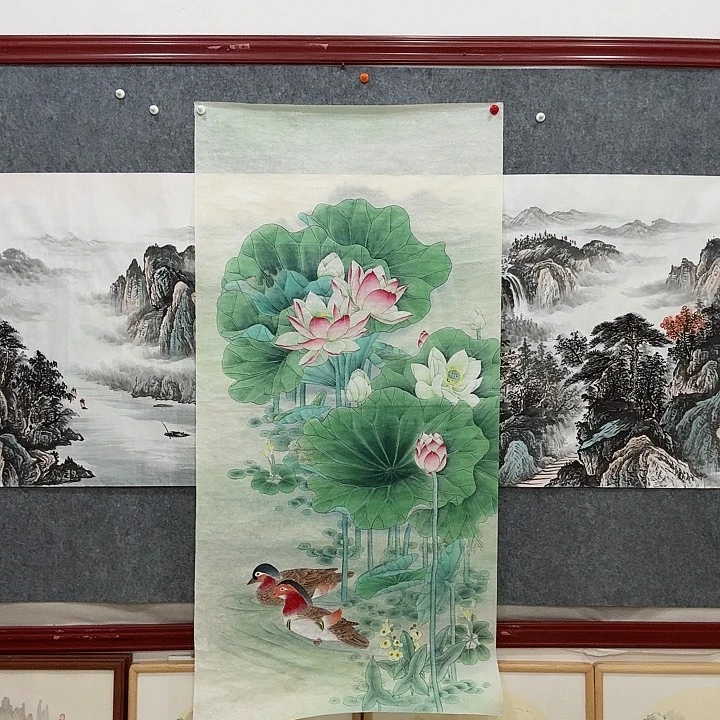 国画手绘国画和和美美