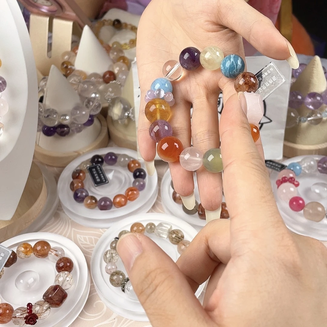 银S925镀金镶嵌手链水晶