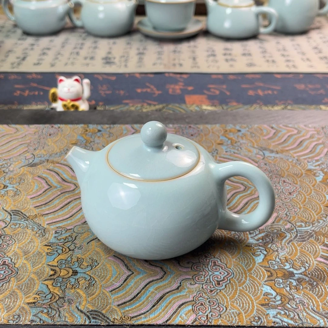 支钉微瑕天青釉全手工250cc