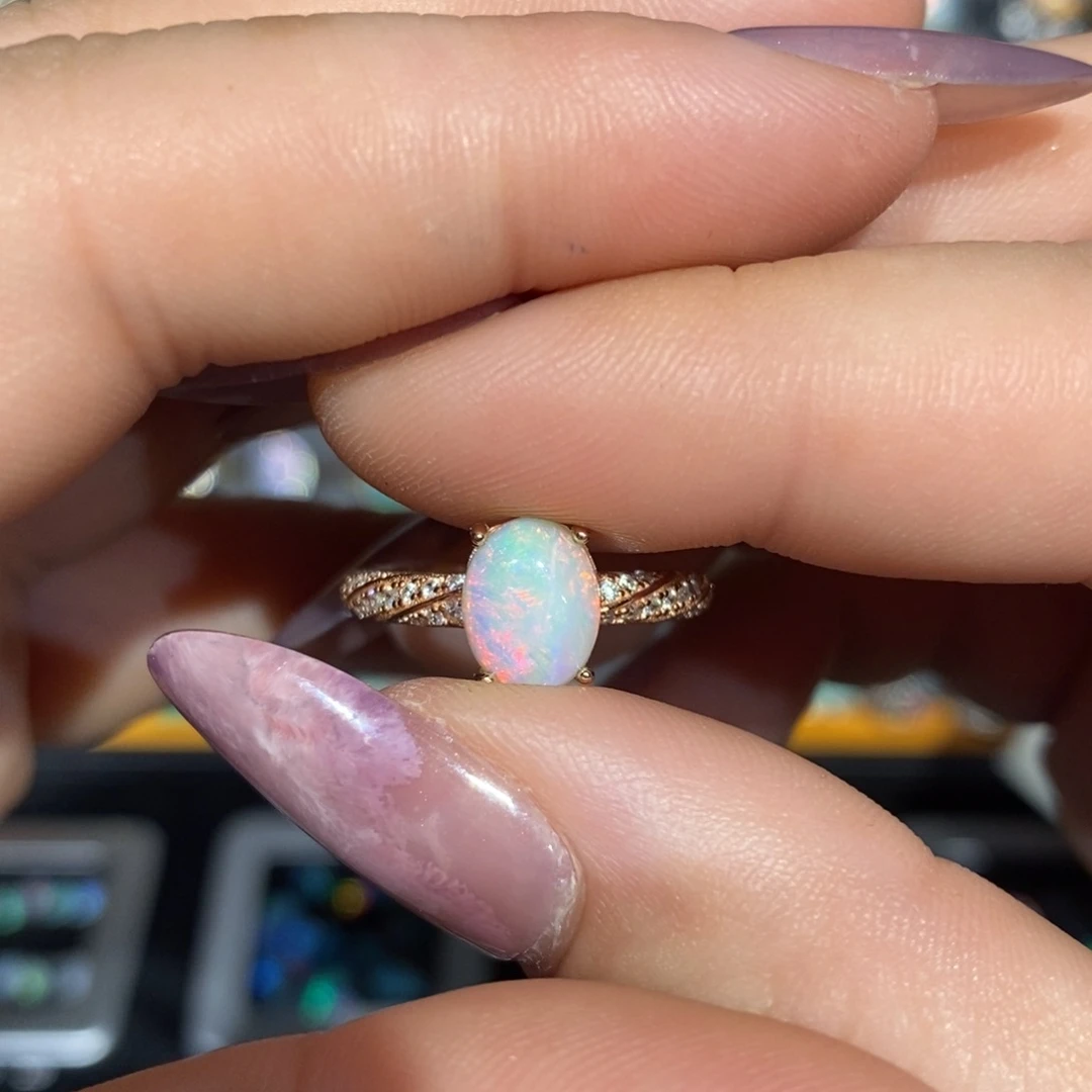 欧泊银S925镶嵌福利戒指不退不换