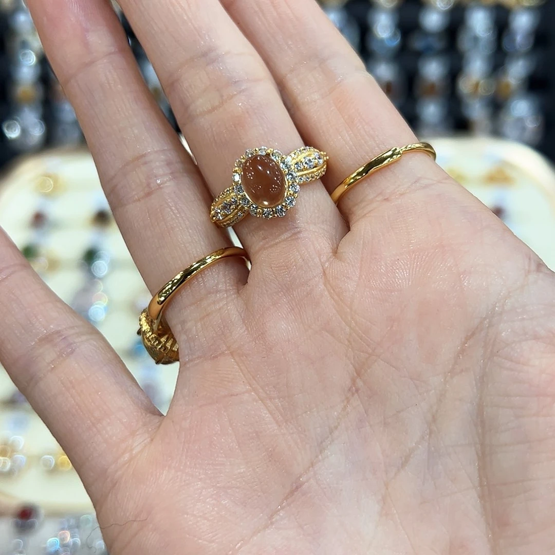 水晶金色拖不保色介意慎拍银色托不掉色银S925镶白****媽