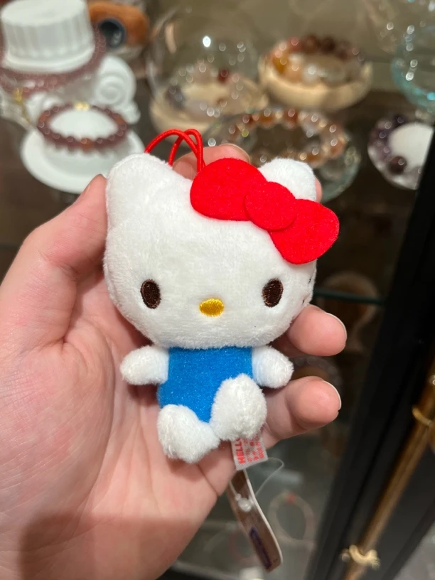中古红色蝴蝶结Kitty挂件