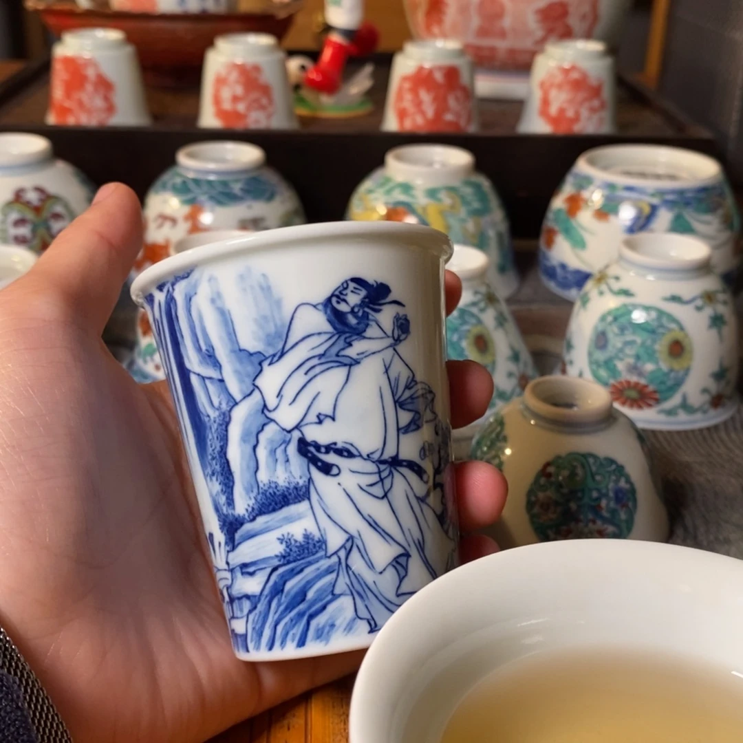 望庐山瀑布李白直口杯