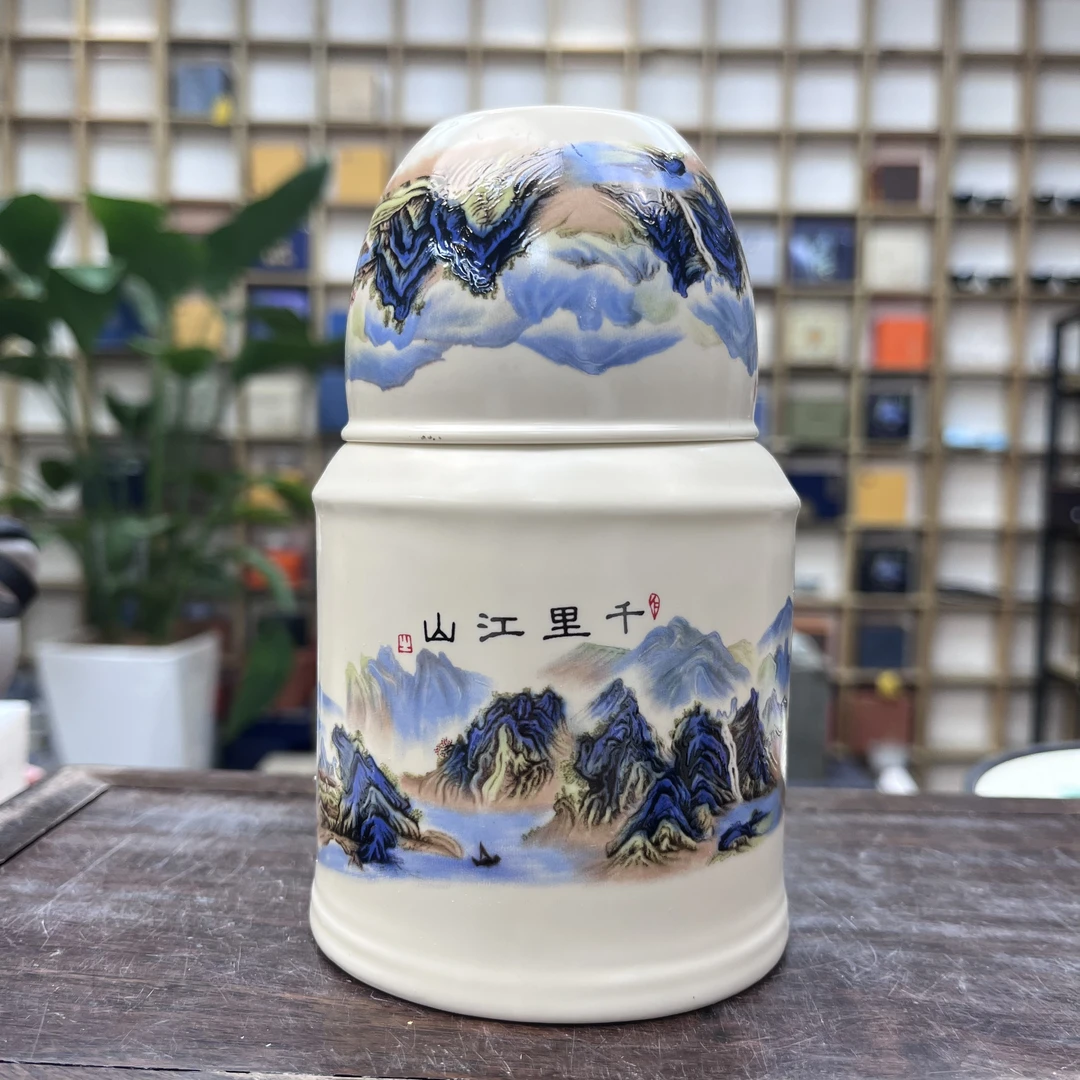 千里江山保温壶陶瓷茶壶-B28（众）