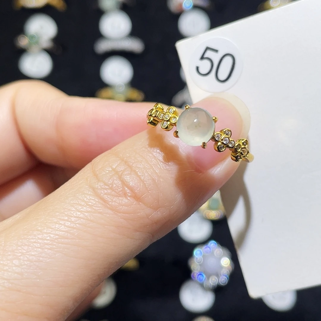 翡翠未镶嵌戒指戒指