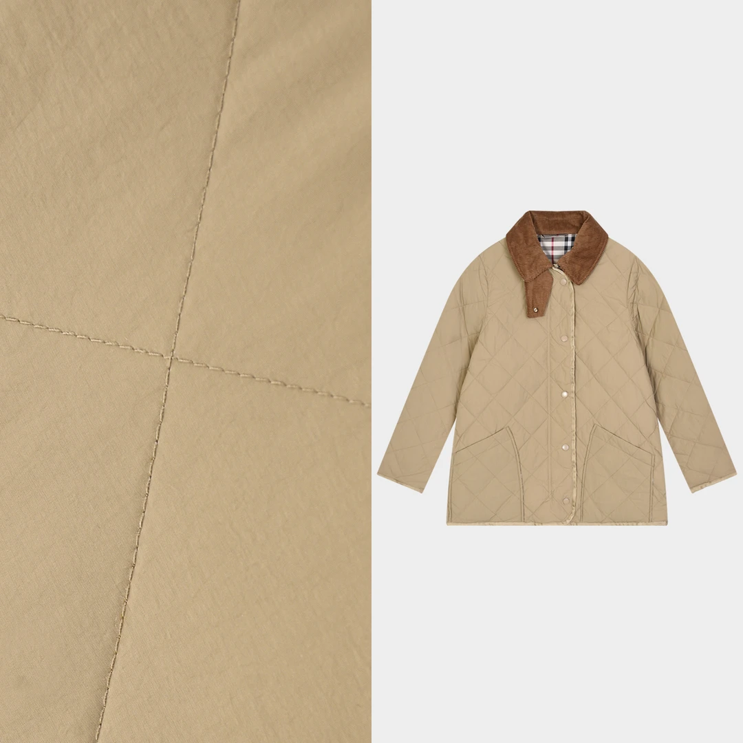 2025年新款白鸭绒冬季菱形格羽绒服WZH25153