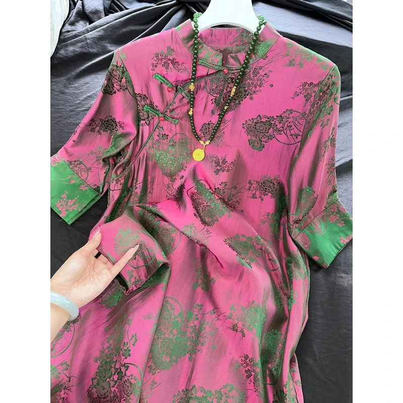 新中式拜年服23121-新款女士【梅花】气质长袖裙新中式高考毕业季