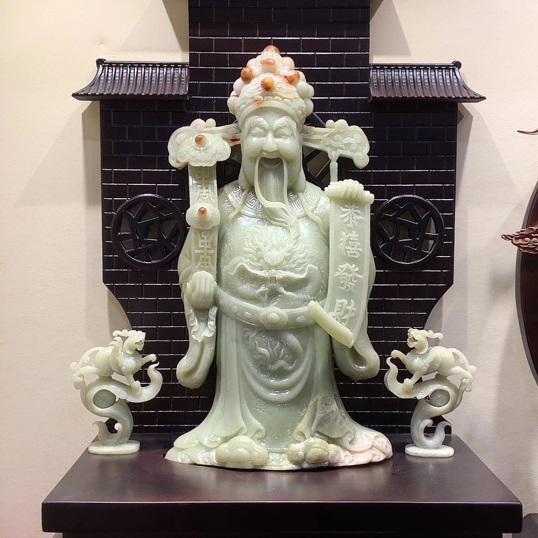 蛇纹石玉未镶嵌摆件