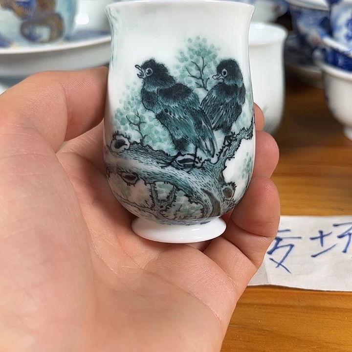 青花釉下五彩杯子杯子