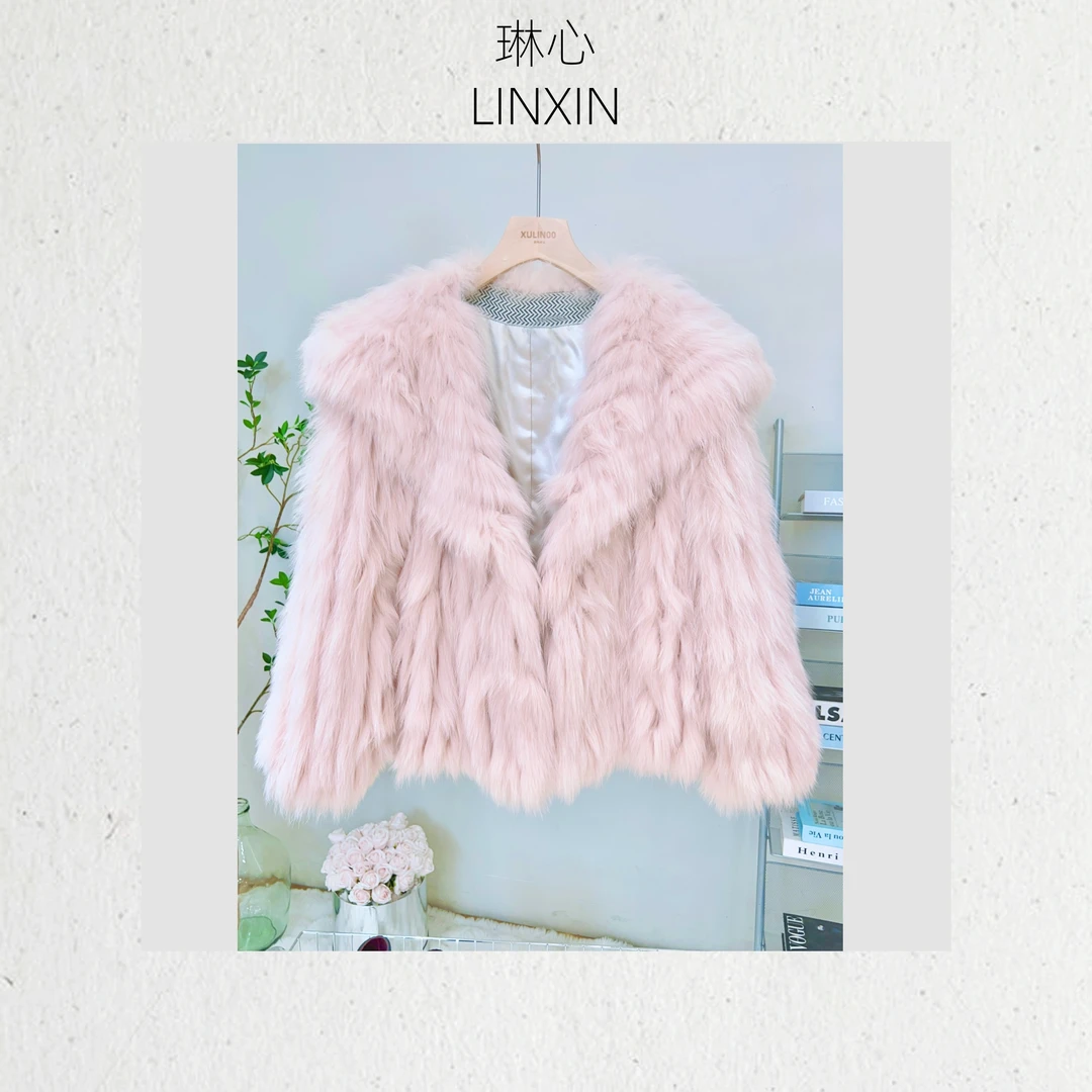 丨粉兔丨2024冬季新款气质时尚轻奢粉色毛绒感开衫外套0707
