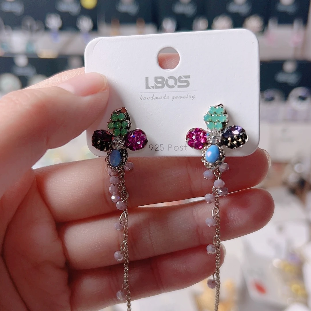 锆石纯铜合金耳环