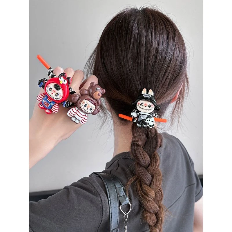 拉布布铃铛可爱头绳女2025新款高端耐用高弹力发绳高级感发圈皮筋