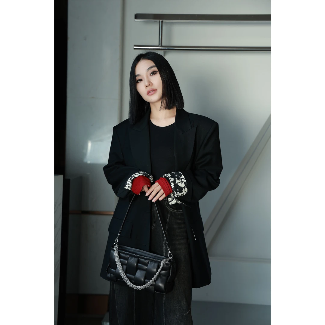 【妙妙精选】HUANGNAJI墨韵-秋季设计感时尚气质羊毛西装外套5665