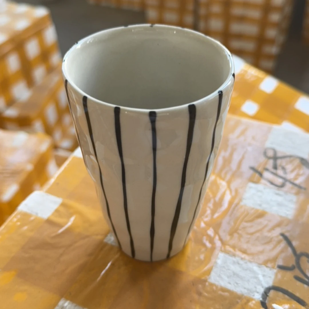 0012陶瓷条纹杯4只装