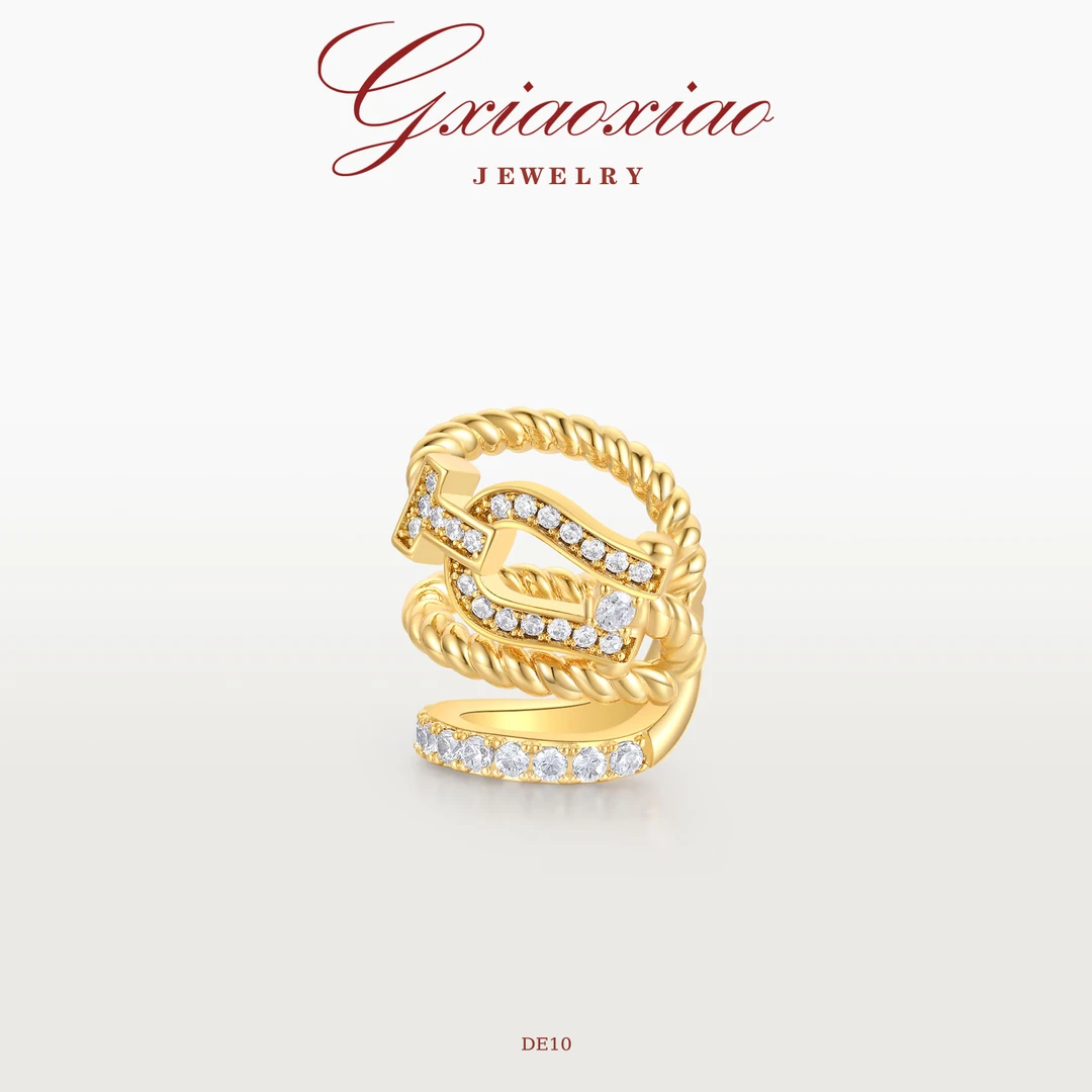 G XIAOXIAO 镀K金【马蹄】轻奢高级感个性时尚耳夹 DE10