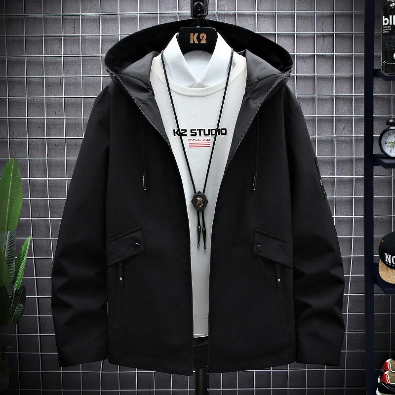 连帽秋季短夹克青年潮流爆款外套季韩版百搭休闲