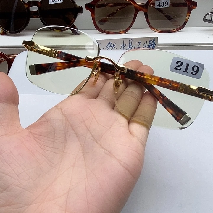 无框款方款式时尚石头镜