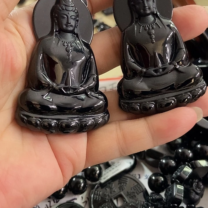 鼠***标翡翠未镶嵌颈饰墨翠素衣