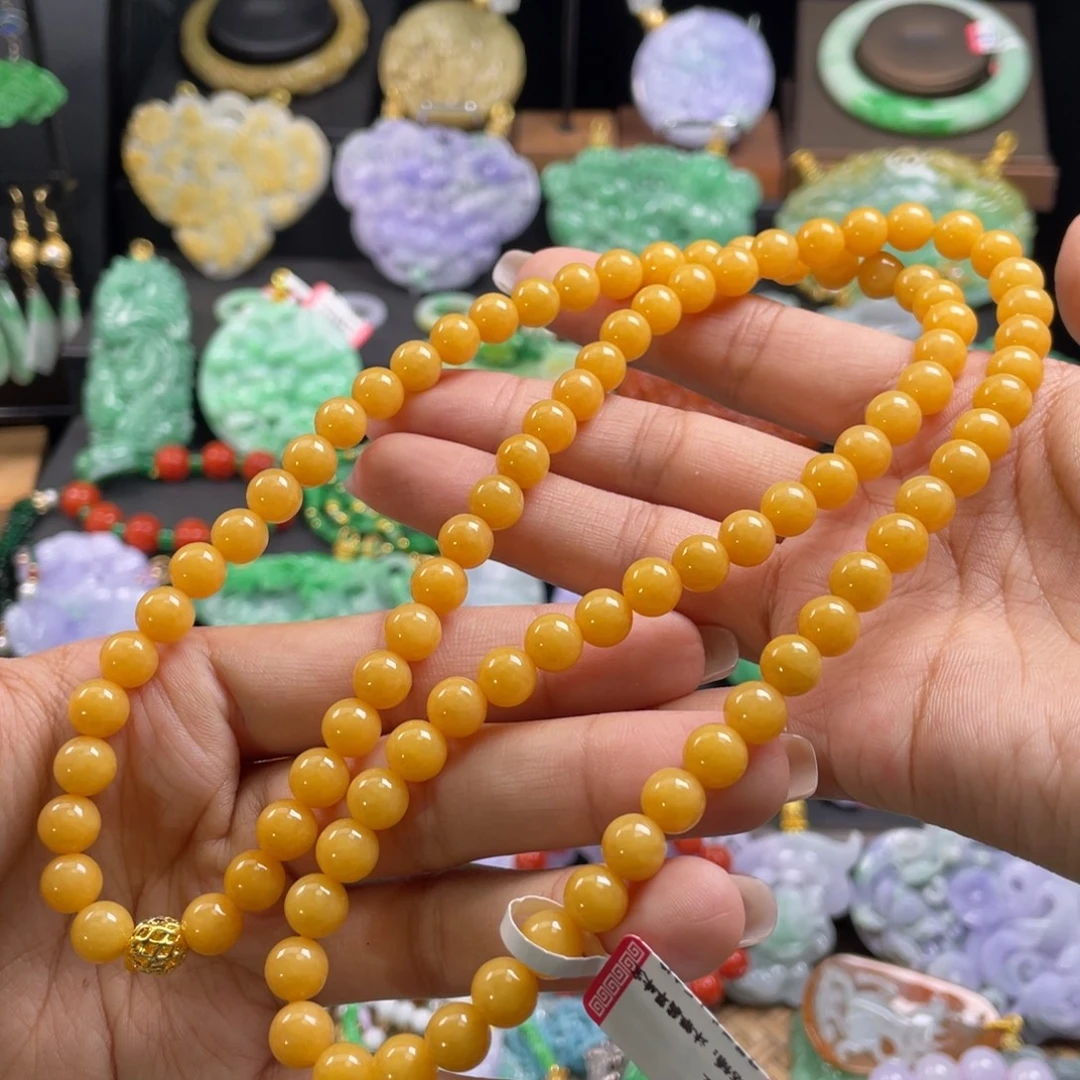 翡翠未镶嵌颈饰代编织