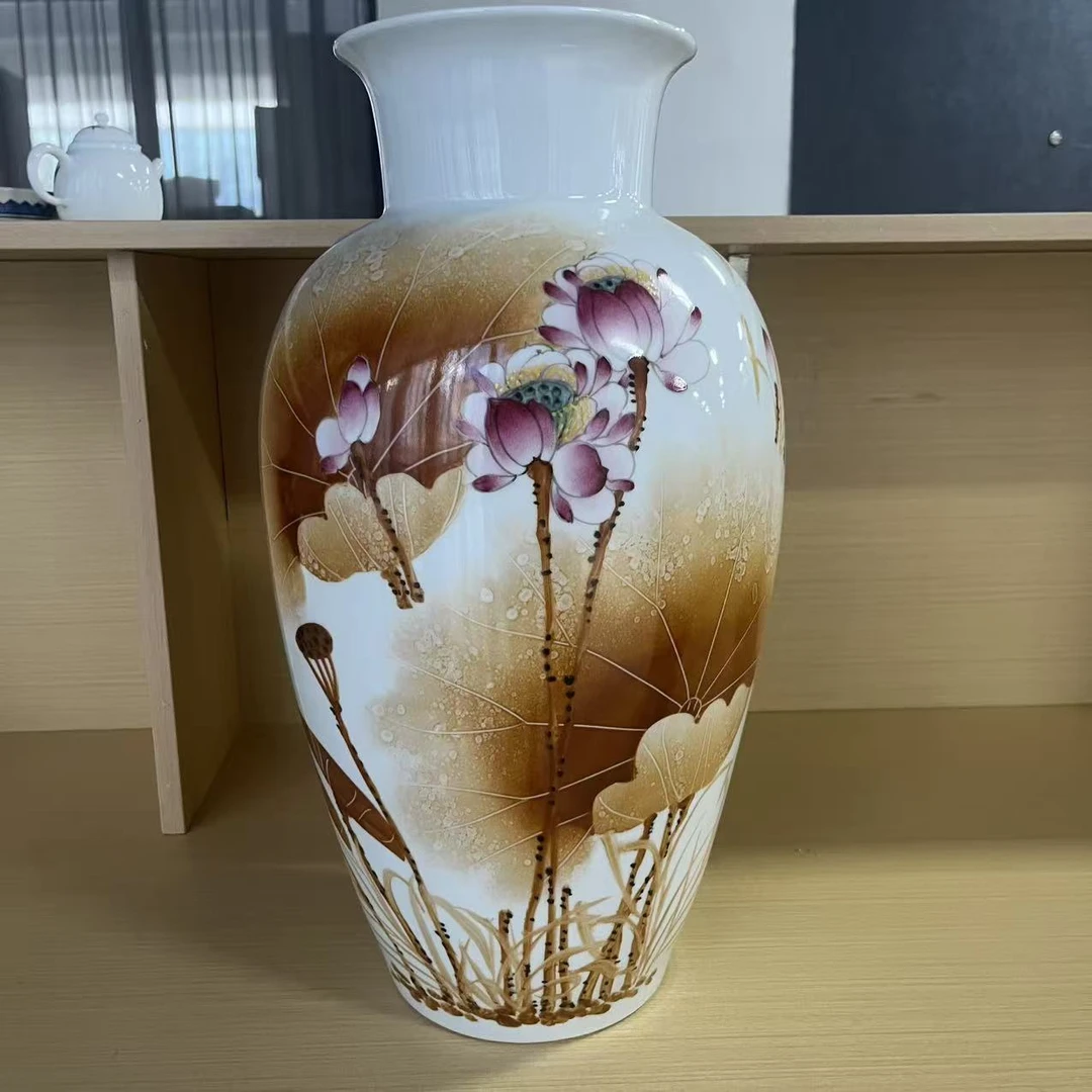 景德镇陶瓷荷花大冬瓜