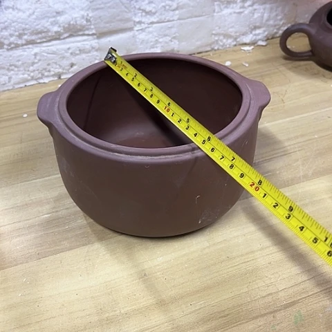 微瑕，不能明火，口径15，高度8紫砂1个炖盅无盖